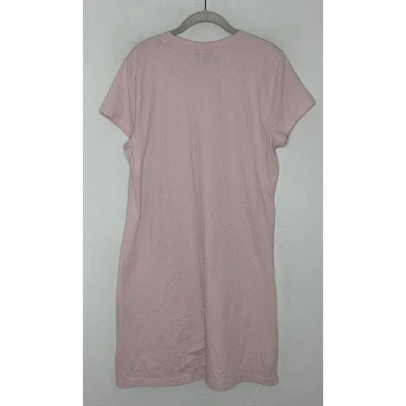 J. Crew Womens T Shirt Short Sleeve Front Pocket Shift Pink Dress Size Large - Picture 5 of 5